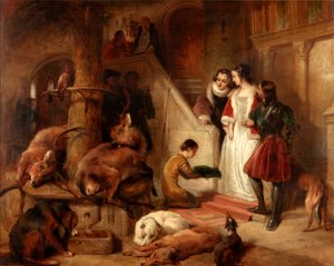 Bolton Court en tiempos antiguos de Edwin Landseer
